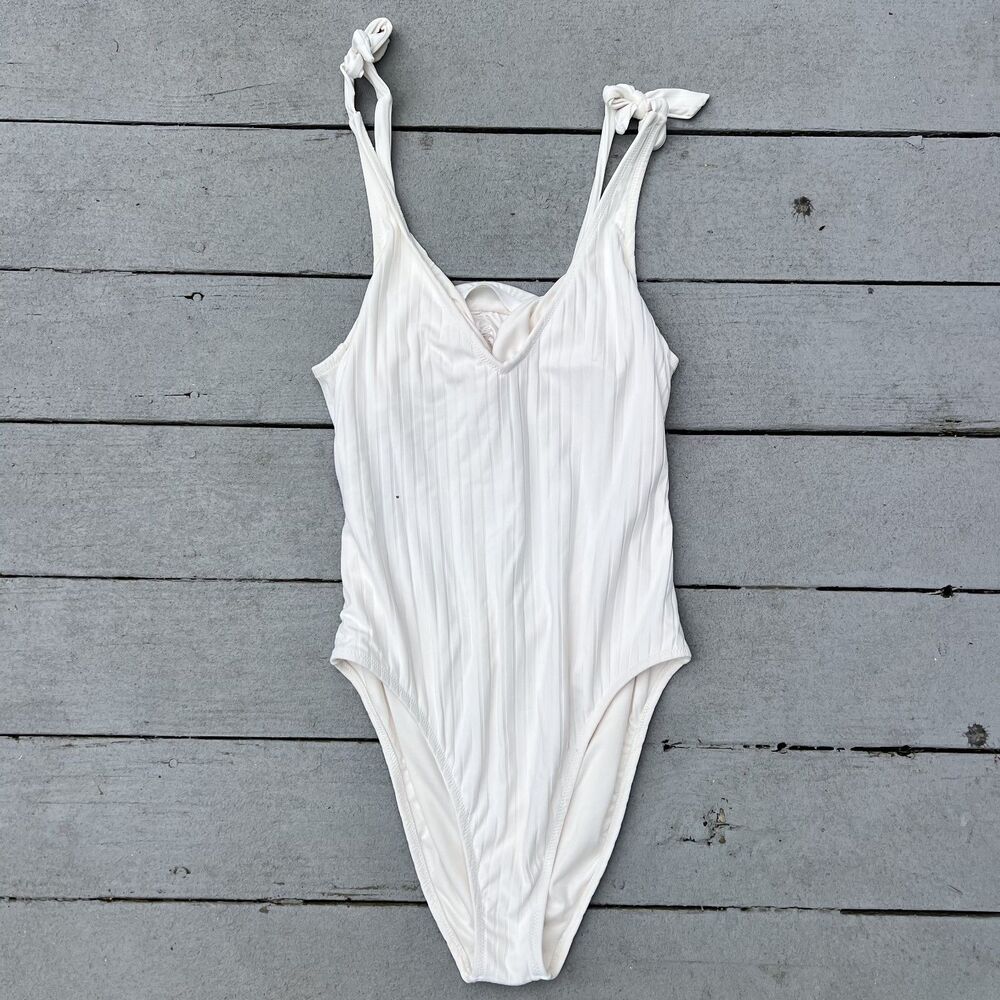 Shade & Short White One Piece Bathing Suit-Size L